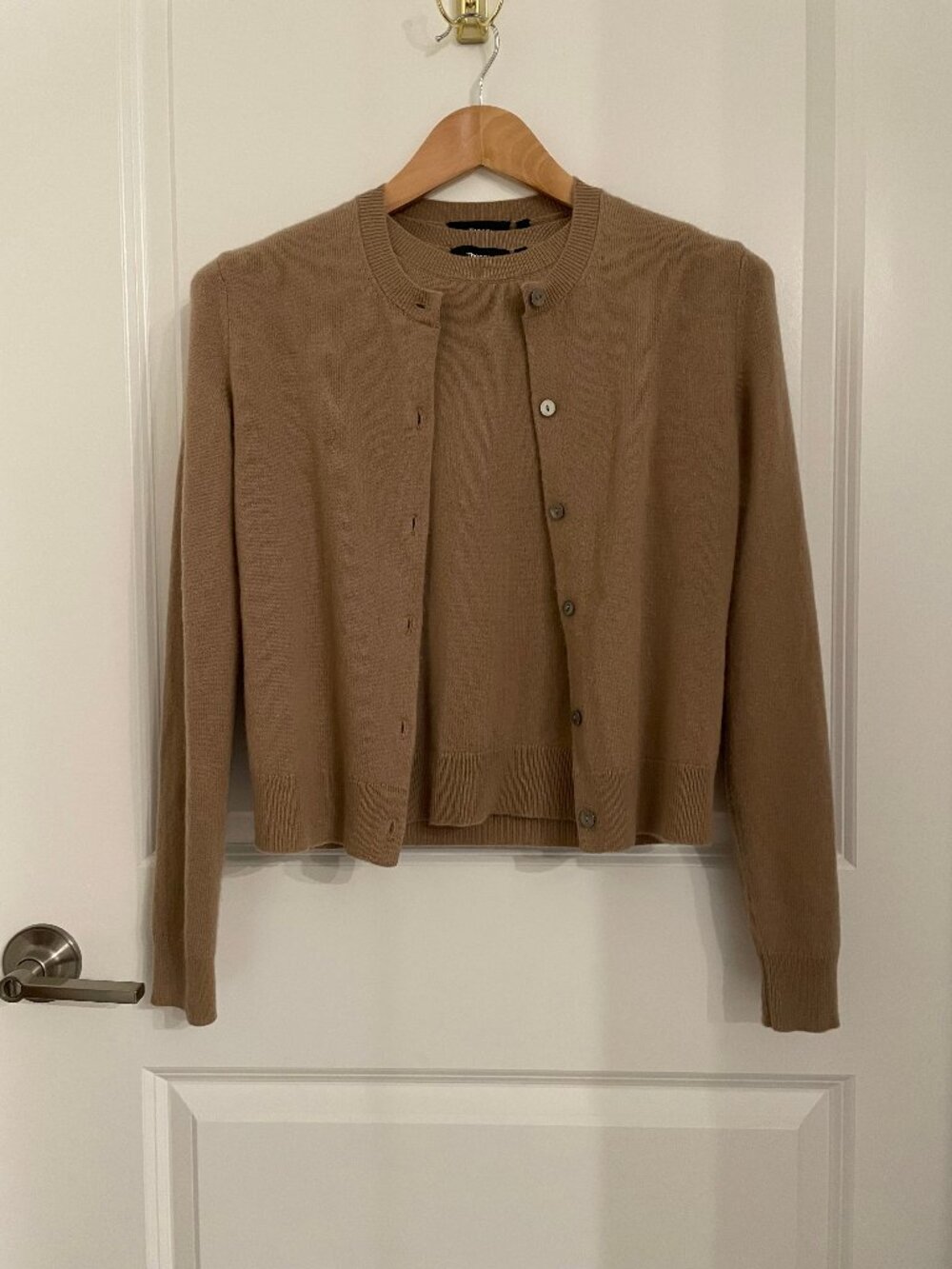 Theory Cashmere Crewneck Cardigan & Shell Top Set - Picture 2 of 6